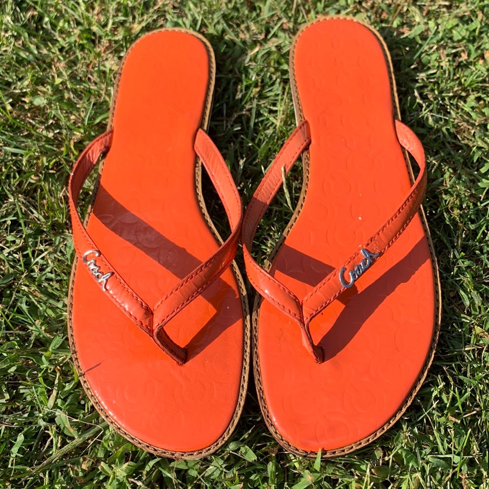 Coach sandals/flips EUC
